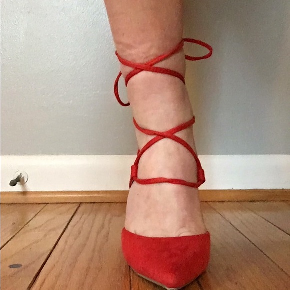 Red Tied Heels - Picture 4 of 4
